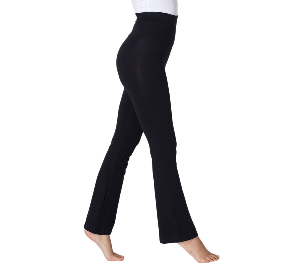  Flared Leggings Yoga Pants For Women Bell Bootcut Bottom  Split Leg Bootleg High Waisted Long Wide Leg Workout Trousers Black 2023  Fashion Trendy Black
